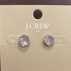 NWT J Crew rhinestone round earrings